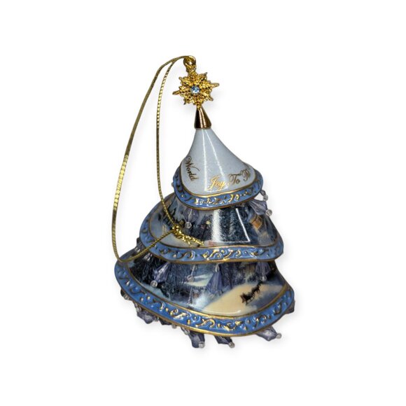 Thomas Kincade Jeweled Tree Ornament Bone China Bradford Exchange 5" - Picture 5 of 11